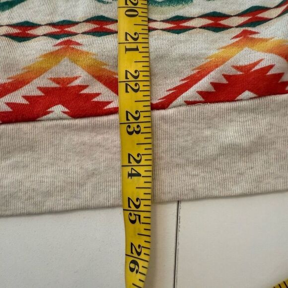 Ralph Lauren Denim & Supply Southwestern Fringed Sweatshirt SzL Western, Boho - Picture 11 of 12